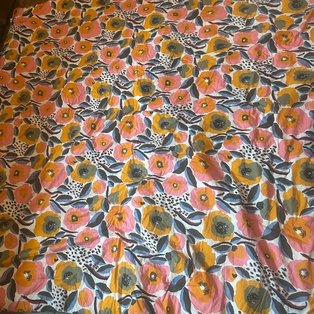 Marimekko Rosarium Poppy Floral Queen Quilt 2 Pillowcase Set Cotton